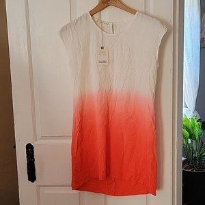 NWT- Marine Layer Orange Dip Dye Tunic Top- Small - Love Me Tender
